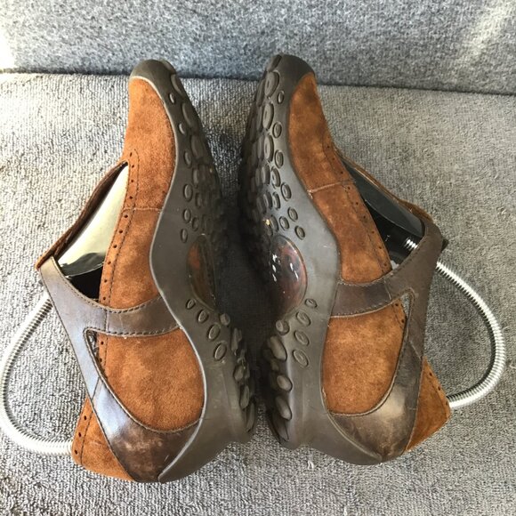 Merrell Suede And Leather Dark Spice Brown T-Strap Mary Jane Shoes Sz 8.5 - Picture 2 of 10